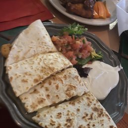 Blue Agave Mexican Food signature dishes Chicken QuesadillaCarne TacosElote